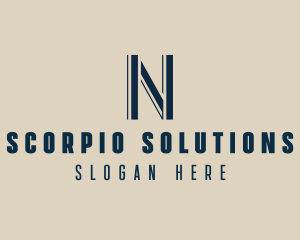 Startup Financial Business Letter N logo design