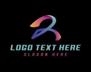 Rainbow - Creative Studio Letter R logo design