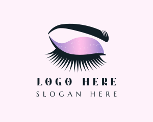 Esthetician - Glitter Makeup Glam logo design