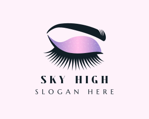 Lashes - Glitter Makeup Glam logo design