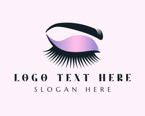Lashes - Glitter Makeup Glam logo design