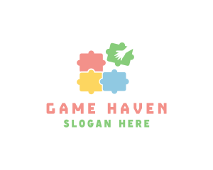 Puzzle Game Learning logo design