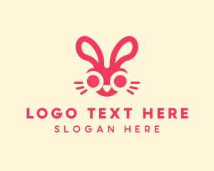 Childish - Bunny Rabbit Face logo design