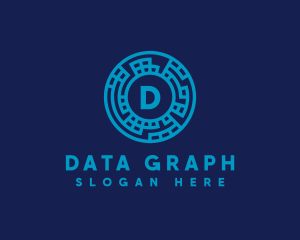 Data Technology Network logo design