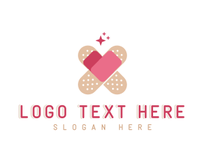 Health Care - Heart Care Bandage logo design