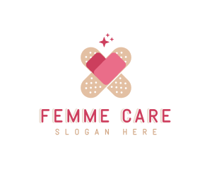 Heart Care Bandage logo design