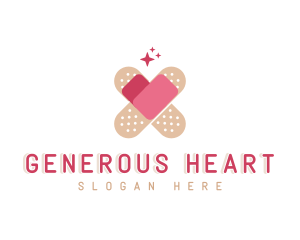 Heart Care Bandage logo design