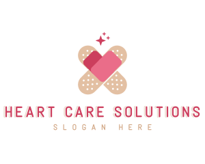 Heart Care Bandage logo design