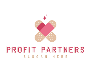 Heart Care Bandage logo design