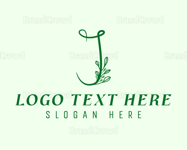 Natural Elegant Letter J Logo