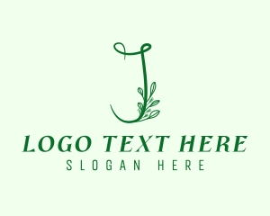 Vegetarian - Natural Elegant Letter J logo design