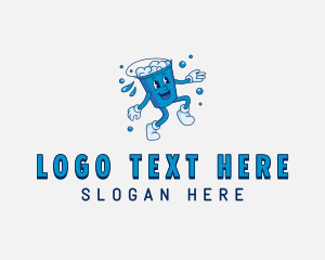 Cleaning - Wash Cleaning Bucket Housekeeper logo design