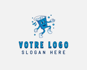 Wash Cleaning Bucket Housekeeper Logo