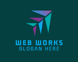 Web - Digital  Web Arrow logo design