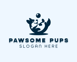 Corgi Dog Training logo design