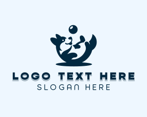 Ball - Corgi Dog Training logo design