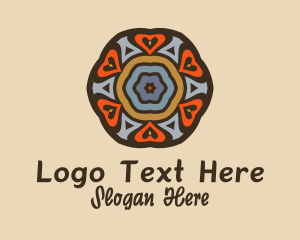 Mosaic - Flower Coaster Decoration logo design