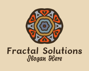 Fractal - Flower Coaster Decoration logo design