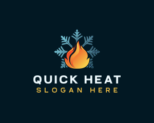 HVAC Heating Cooling logo design