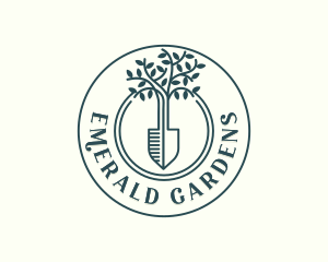 Landscaping Shovel Planting logo design