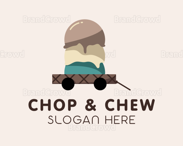 Ice Cream Dessert Delivery Logo