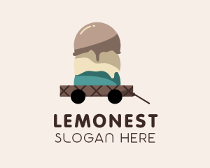 Ice Cream Dessert Delivery Logo