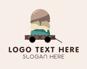 Ice Cream Dessert Delivery Logo