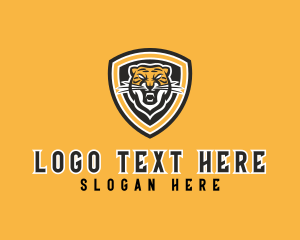 Yellow - Sports Tiger Shield logo design