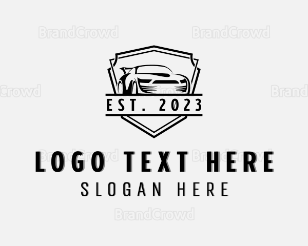 Racing Car Transportation Logo