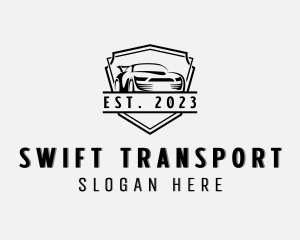 Transport - Racing Car Transportation logo design