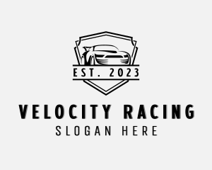 Racing Car Transportation  logo design