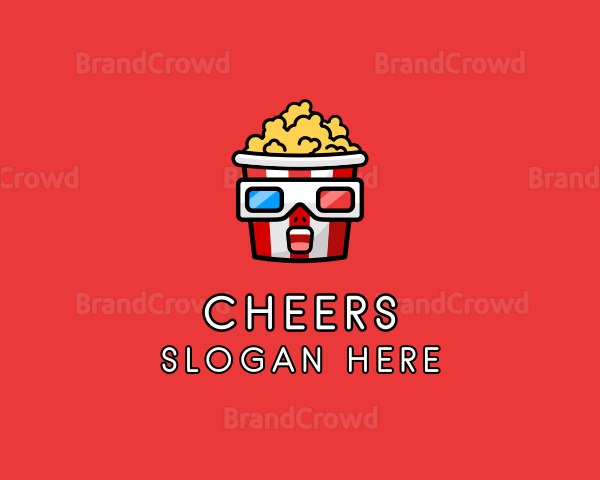 3D Glasses Popcorn Logo
