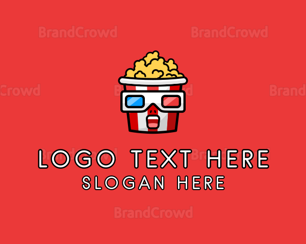 3D Glasses Popcorn Logo