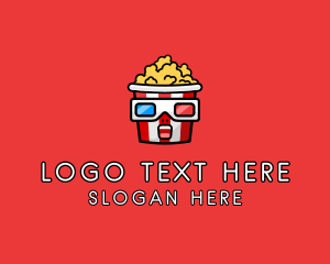 3D Glasses Popcorn  Logo