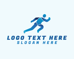 Athlete - Running Runner Athlete logo design