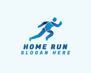 Running Runner Athlete logo design