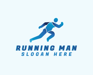 Running Runner Athlete logo design