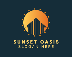 Sunset Realtor House logo design