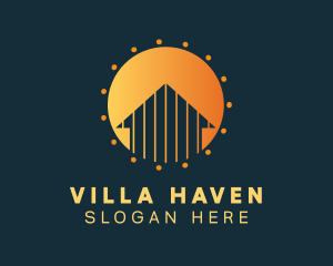 Villa - Sunset Realtor Villa logo design