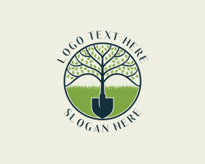 Natural - Shovel Plant Yard logo design