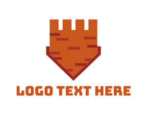 Castle - Brick Castle Shield logo design