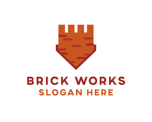 Brick - Brick Castle Shield logo design