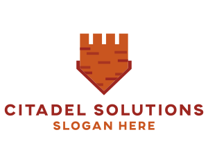 Citadel - Brick Castle Shield logo design