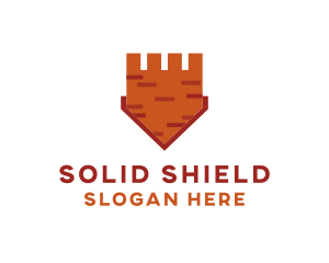 Wall - Brick Castle Shield logo design