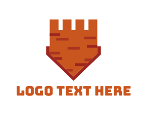 Brick - Brick Castle Shield logo design