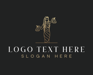 Law Maker - Justice Scale Woman logo design