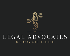 Justice Scale Woman logo design