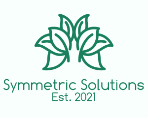 Symmetric - Green Symmetric Herb logo design