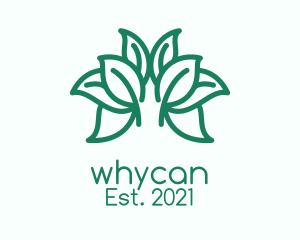 Plant - Green Symmetric Herb logo design