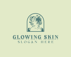 Floral Woman Skincare logo design